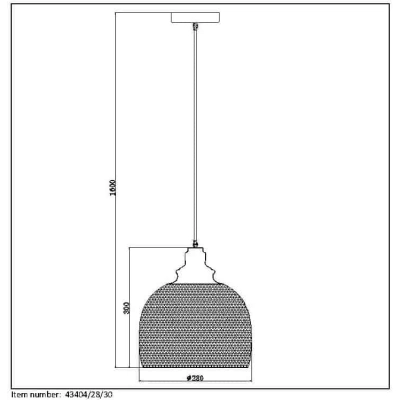 MESH - Lampa wisząca - Ø 28 cm - E27 - Black 43404/28/30 Lucide